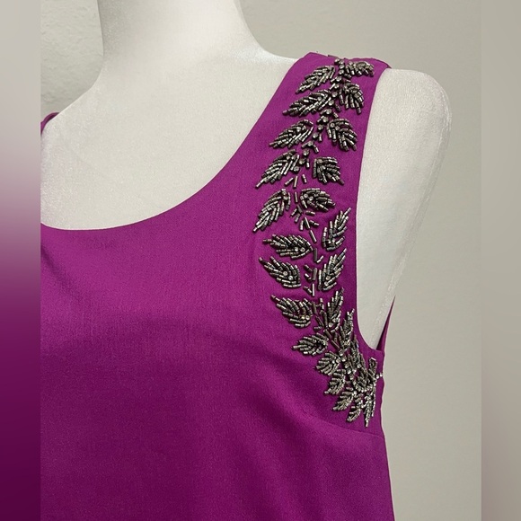 Sugarlips Fuchsia Purple Beaded Sleeveless Cocktail Dress Size S - Picture 4 of 9
